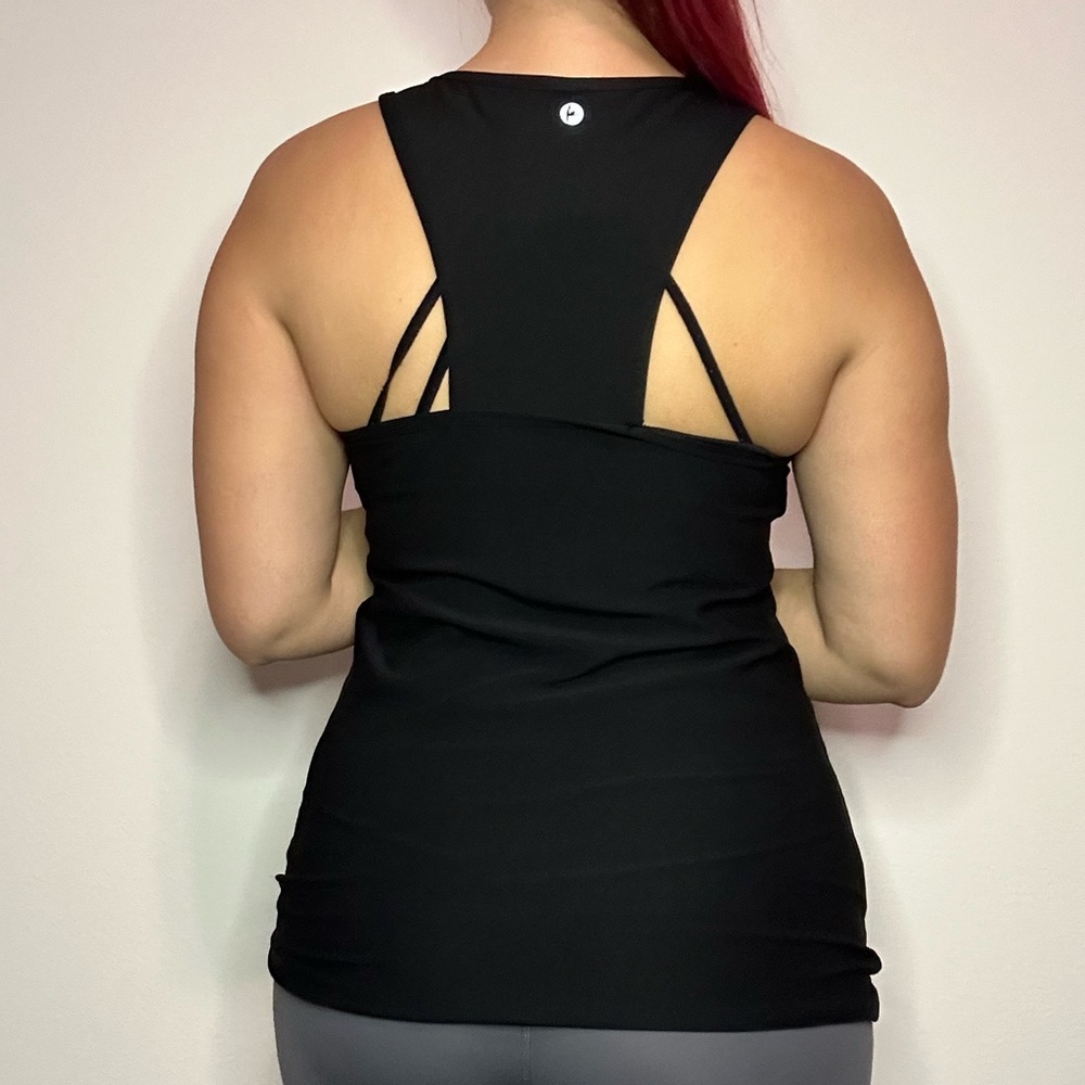 Black Racerback Workout Top - Picture 2 of 6